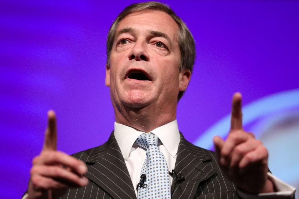 Angry: Nigel Farage has called fro the removal of the UKIP leader (PA)