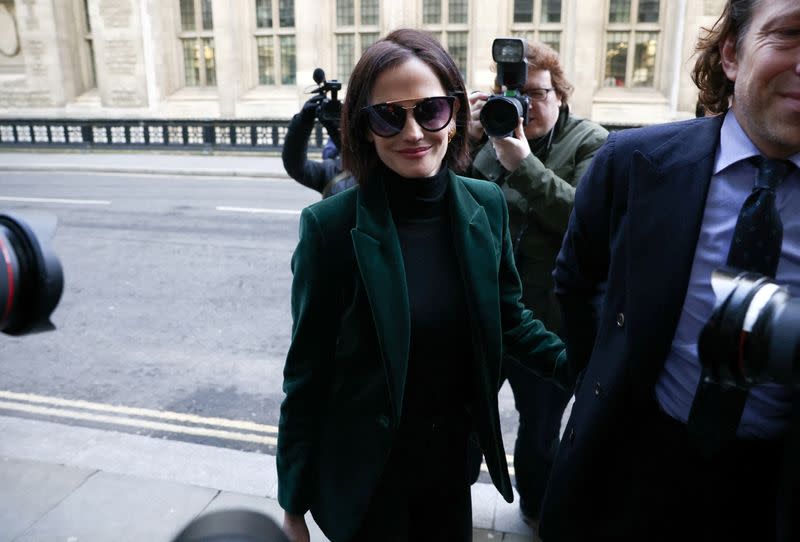 French actress Eva Green arrives at The Rolls Building courthouse in London