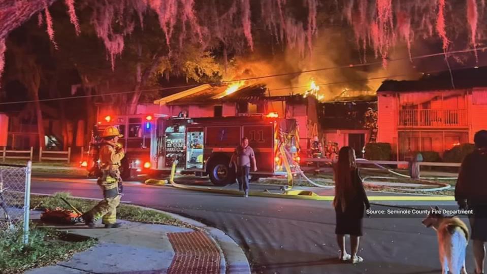 Fire officials said a child died in the Altamonte Springs fire early Wednesday.