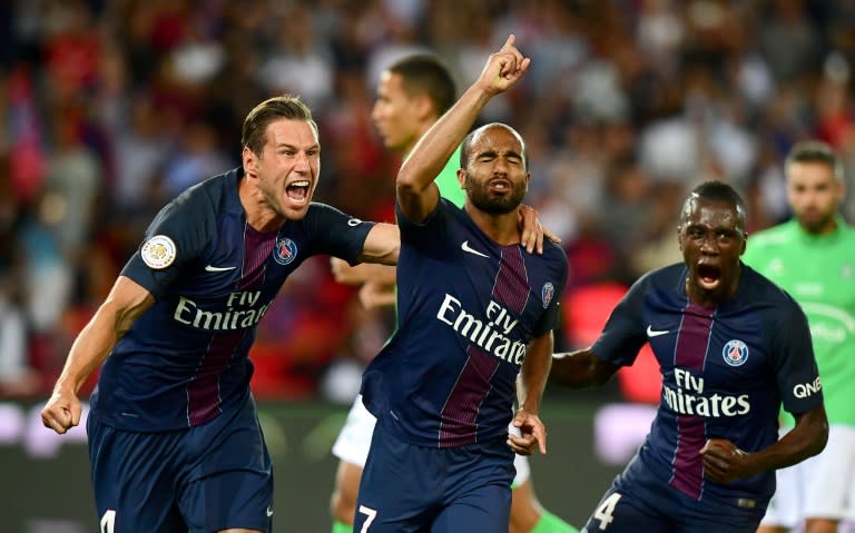 The good news for Paris Saint-Germain is that Blaise Matuidi (R) and Angel di Maria both played at the weekend and showed flashes of their best