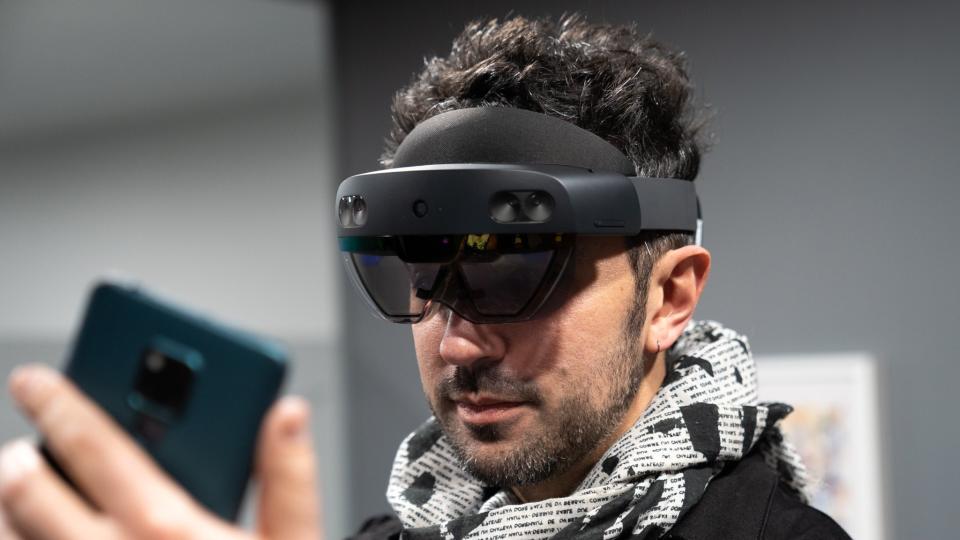 Man wearing HoloLens 2