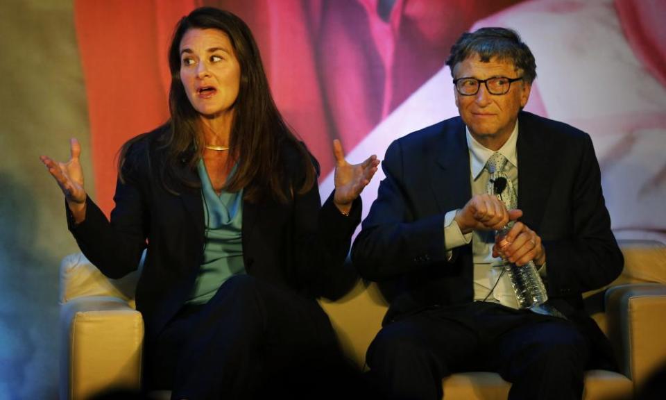 Melinda and Bill Gates at a foundation event in New Delhi, India