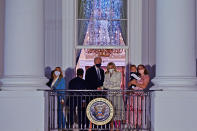 <p>The Biden family gathered on the White House's Blue Room balcony to take in the inauguration entertainment.</p>