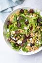 <p>Sweet dried figs, hearty farro, tart goat cheese and bitter arugula combine to make a delicious and filling holiday salad.</p><p><strong>Get the recipe at <a href="https://marisamoore.com/fig-farro-salad/" rel="nofollow noopener" target="_blank" data-ylk="slk:Marisa Moore;elm:context_link;itc:0;sec:content-canvas" class="link ">Marisa Moore</a>.</strong> </p>