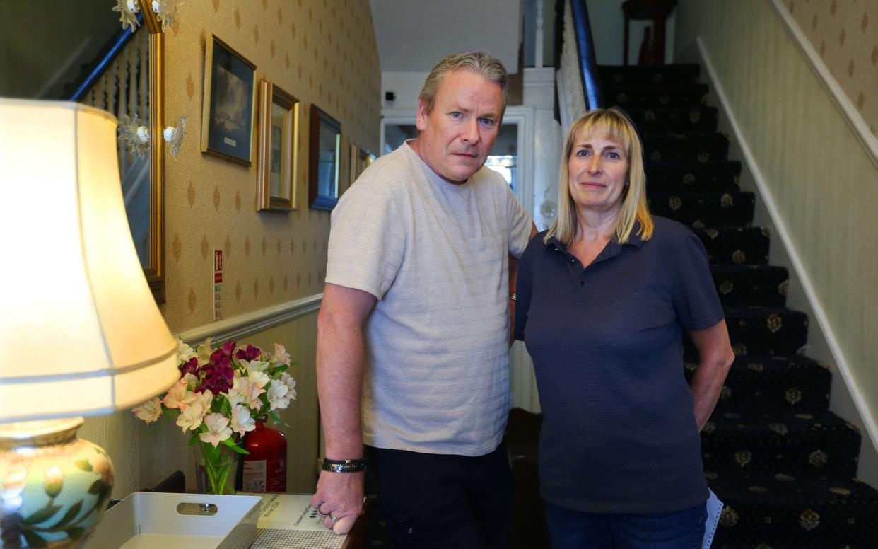 Lee and Gwen Roberts at their B&B in Whitby