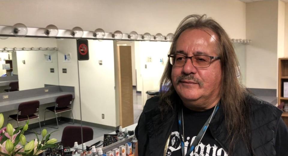 Gary Bailie reflects on volunteering his time for the last two decades toward the Blue Feather Music Festival in Whitehorse, on Nov. 5, 2022. The event has been an important part of the Yukon since 2000 as it features young and Indigenous artists from the territory and beyond. 