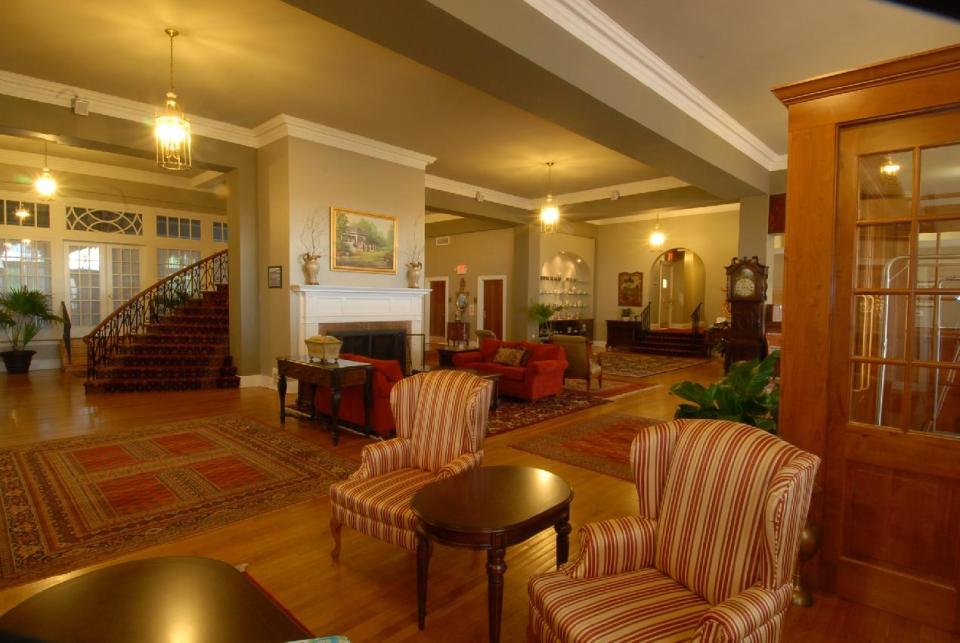 This undated photo provided by The Mimslyn Inn in Luray, Va., shows the lobby of the 82-year-old inn, which was closed for a year in 2007 while undergoing a $3.5 million renovation, including a complete mechanical and cosmetic upgrade. It's important to do your homework when planning a stay at a historic hotel or inn, because while some like The Mimslyn have modernized, others may count on their history or location to appeal to guests who don't mind rustic or old-fashioned accommodations. (AP Photo/Mimsyln Inn)