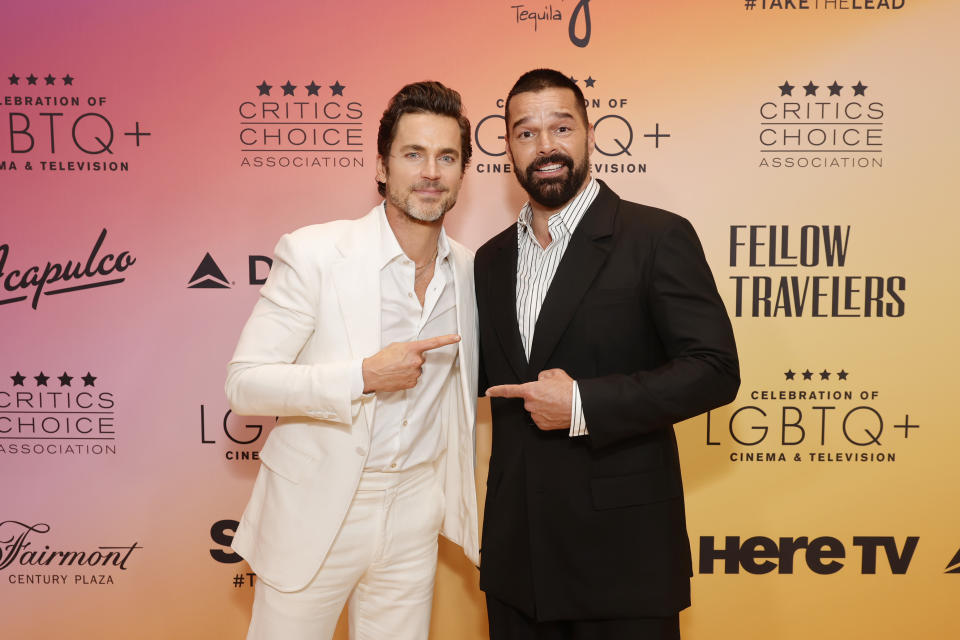 Matt Bomer and Ricky Martin attend the Critics Choice Association's Inaugural Celebration of LGBTQ+ Cinema & Television