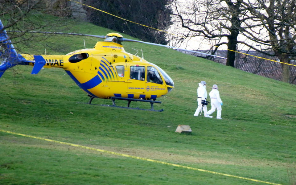 An air ambulance was dispatched to try and save Jones's life. (Phil Taylor/SWNS)