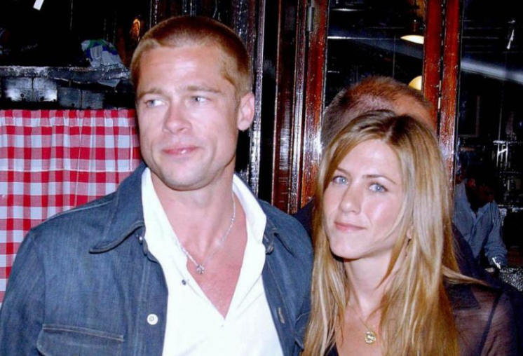 His college friends have said he should have “never left Jen”, seen here before their divorce. Source: Getty