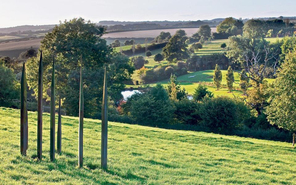 Making a point: View across the valley and garden from the ‘Dragon’s Teeth’ - Neil Hepworth