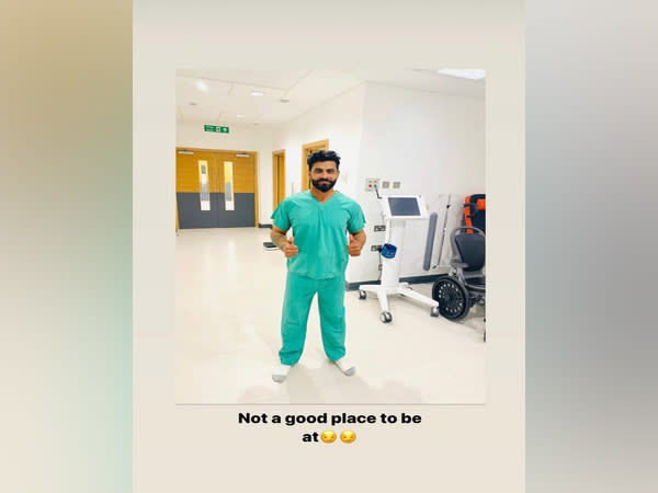 Ravindra Jadeja at the hospital. (Photo/ Ravindra Jadeja Instagram)