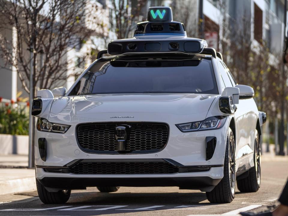 A Waymo-operated Jaguar I-Pace