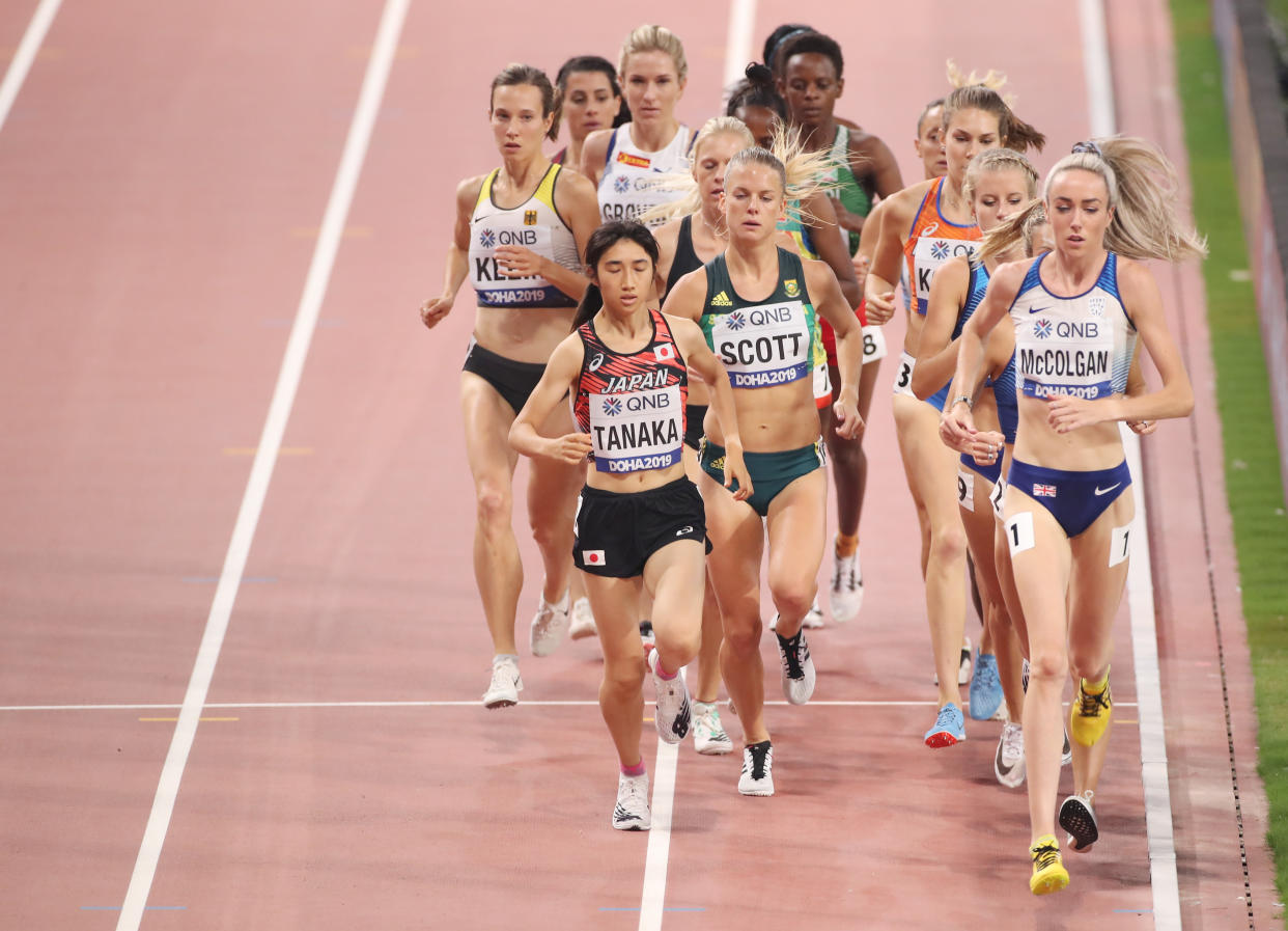 Eilish McColgan of Great Britain competes in the Women's 5000 metres heats. (Getty Images)