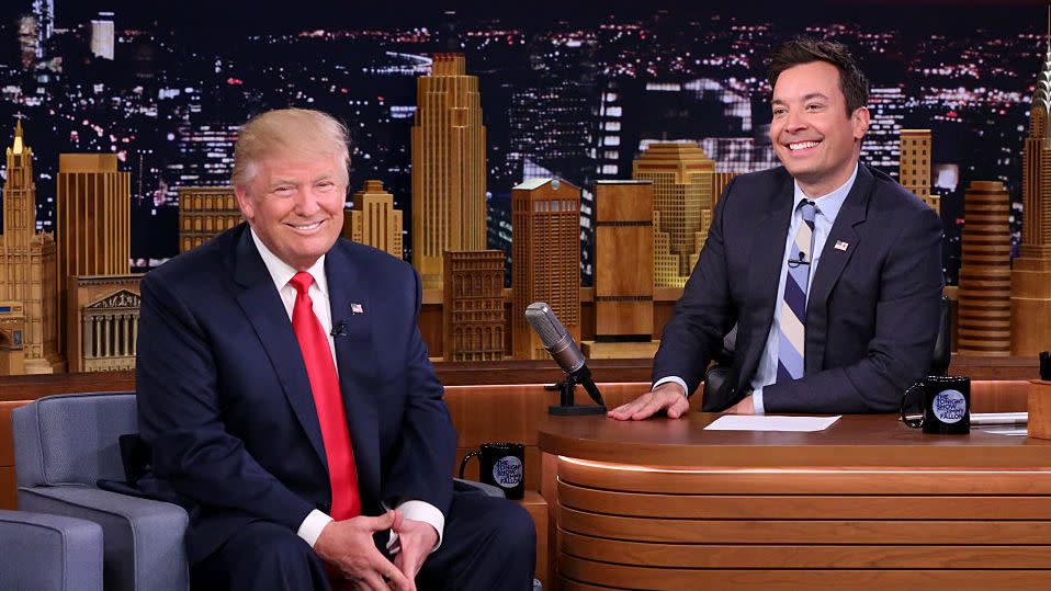 Donald Trump and Jimmy Fallon. (Getty Images)