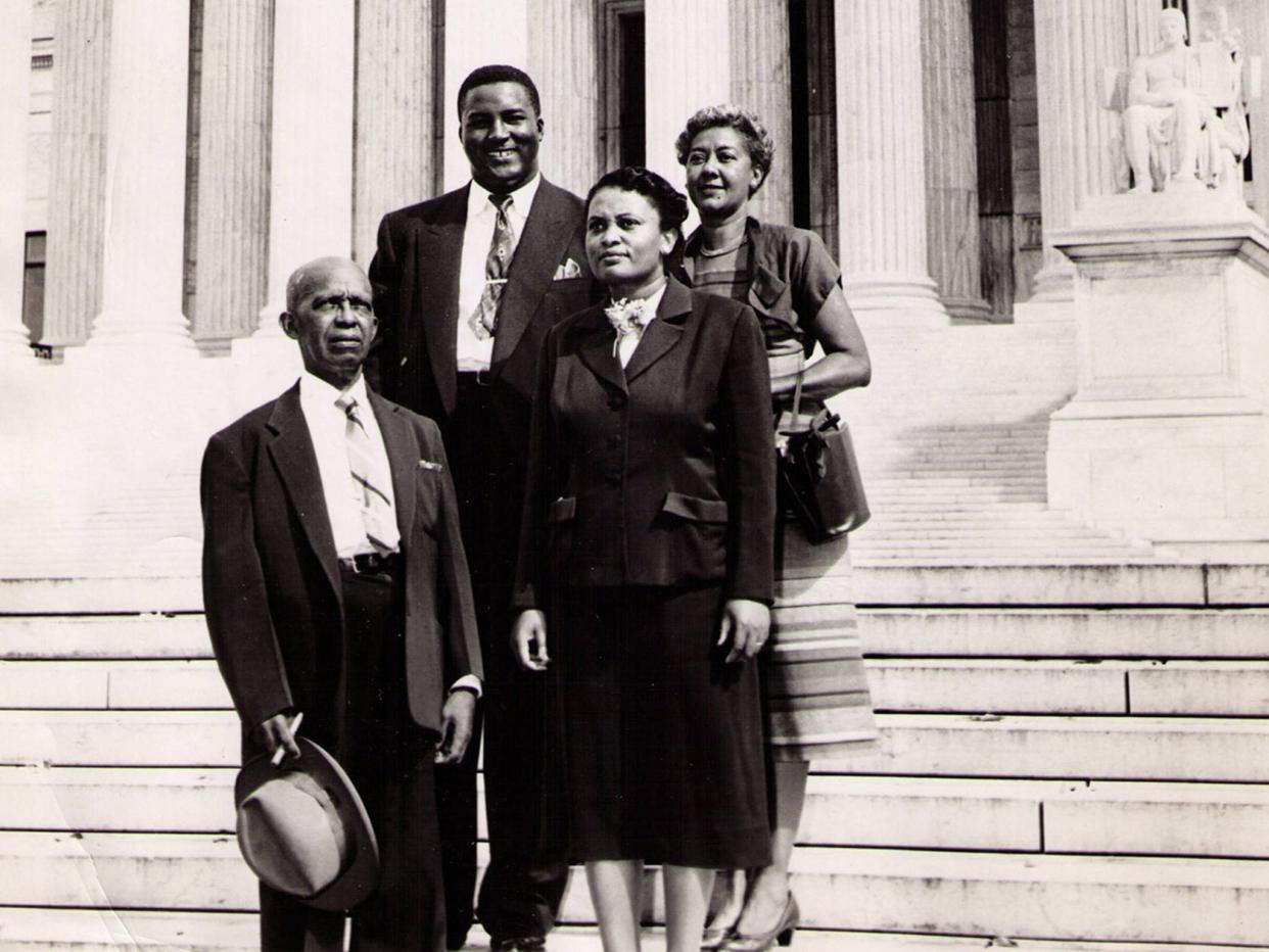 Dovey Johnson Roundtree, centre, at the Supreme Court in the 1950s: Dovey Johnson Roundtree