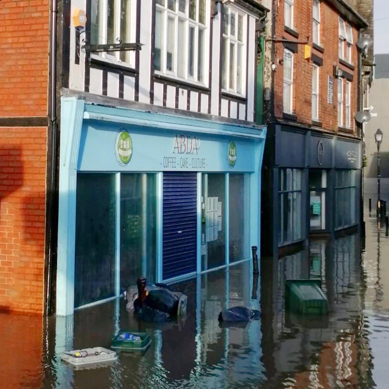 Northwich Coffee Shop Abda's was hit by flooding