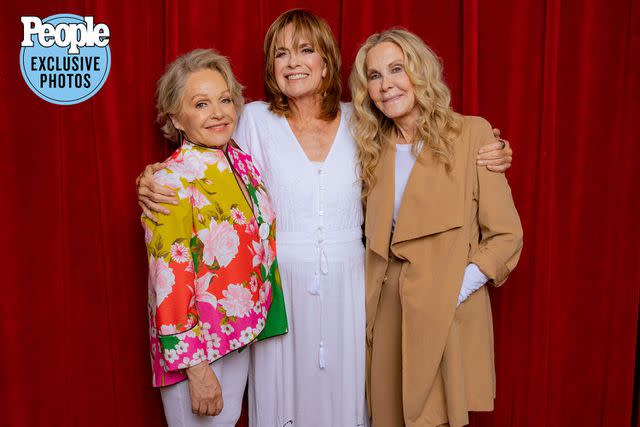 <p>Emma McIntyre</p> Charlene Tilton, Linda Gray, and Joan Van Ark