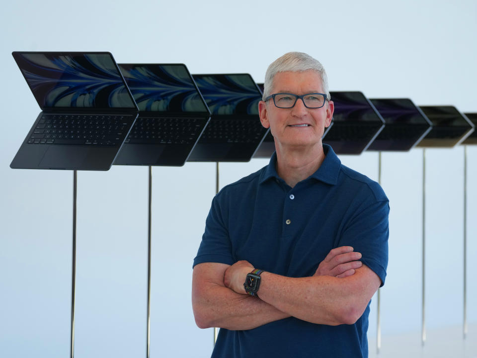Tim Cook, director ejecutivo de Apple, en Cupertino, California, el 6 de junio de 2022. (Jim Wilson/The New York Times)
