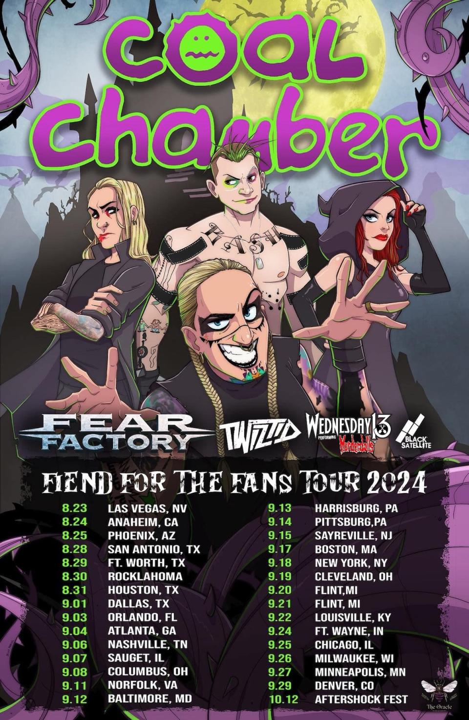 Coal Chamber 2024 tour poster