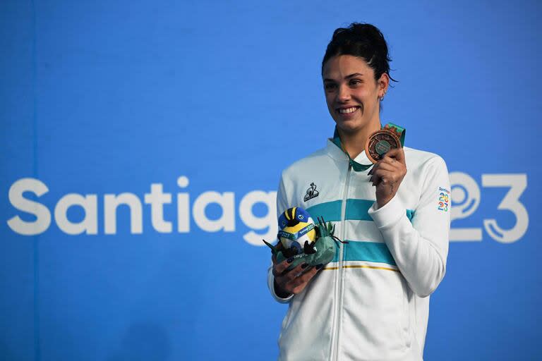 La nadadora Macarena Ceballos es una de los argentinos que estarán en acción este domingo en los Juegos Olímpicos de París.