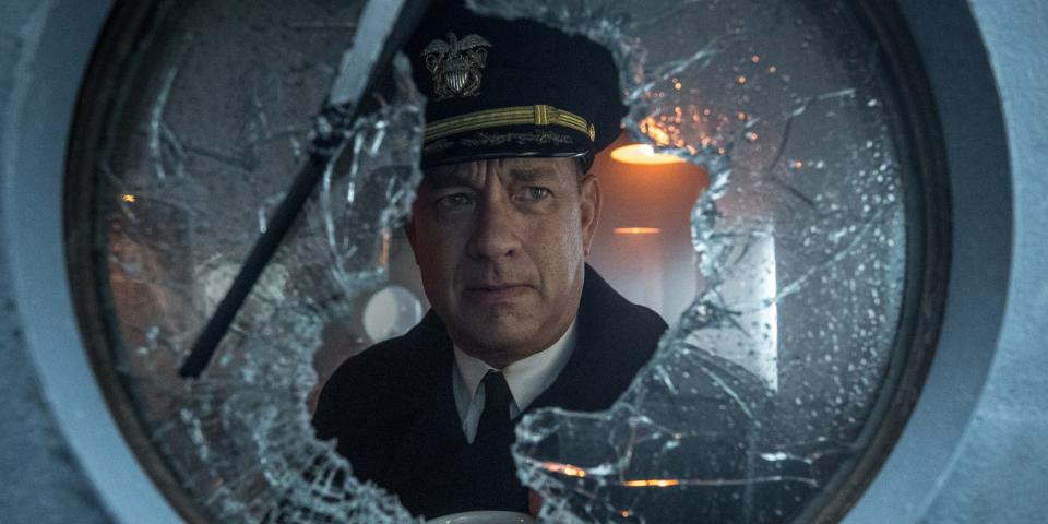 Tom Hanks kills it again in yet another real-life incident movie, this time during WW2. Several months after the U.S. entry into World War II, an inexperienced U.S. Navy commander leads an Allied convoy being stalked by a German submarine wolf pack. 10/10 for music, 10/10 for acting, 10/10 for the tension created. I would highly recommend you watch this film, which is available on <a href="https://tv.apple.com/us/movie/greyhound/umc.cmc.o5z5ztufuu3uv8lx7m0jcega" rel="nofollow noopener" target="_blank" data-ylk="slk:Apple TV+;elm:context_link;itc:0;sec:content-canvas" class="link ">Apple TV+</a>