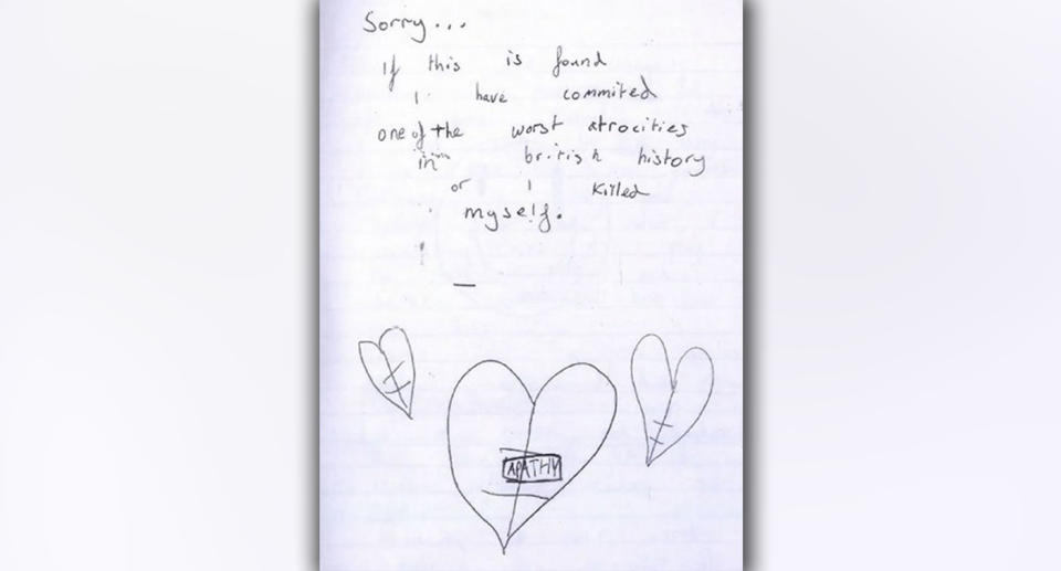 The older teen also wrote a chilling note to be left in the wake of their foiled massacre. Source: NECTU