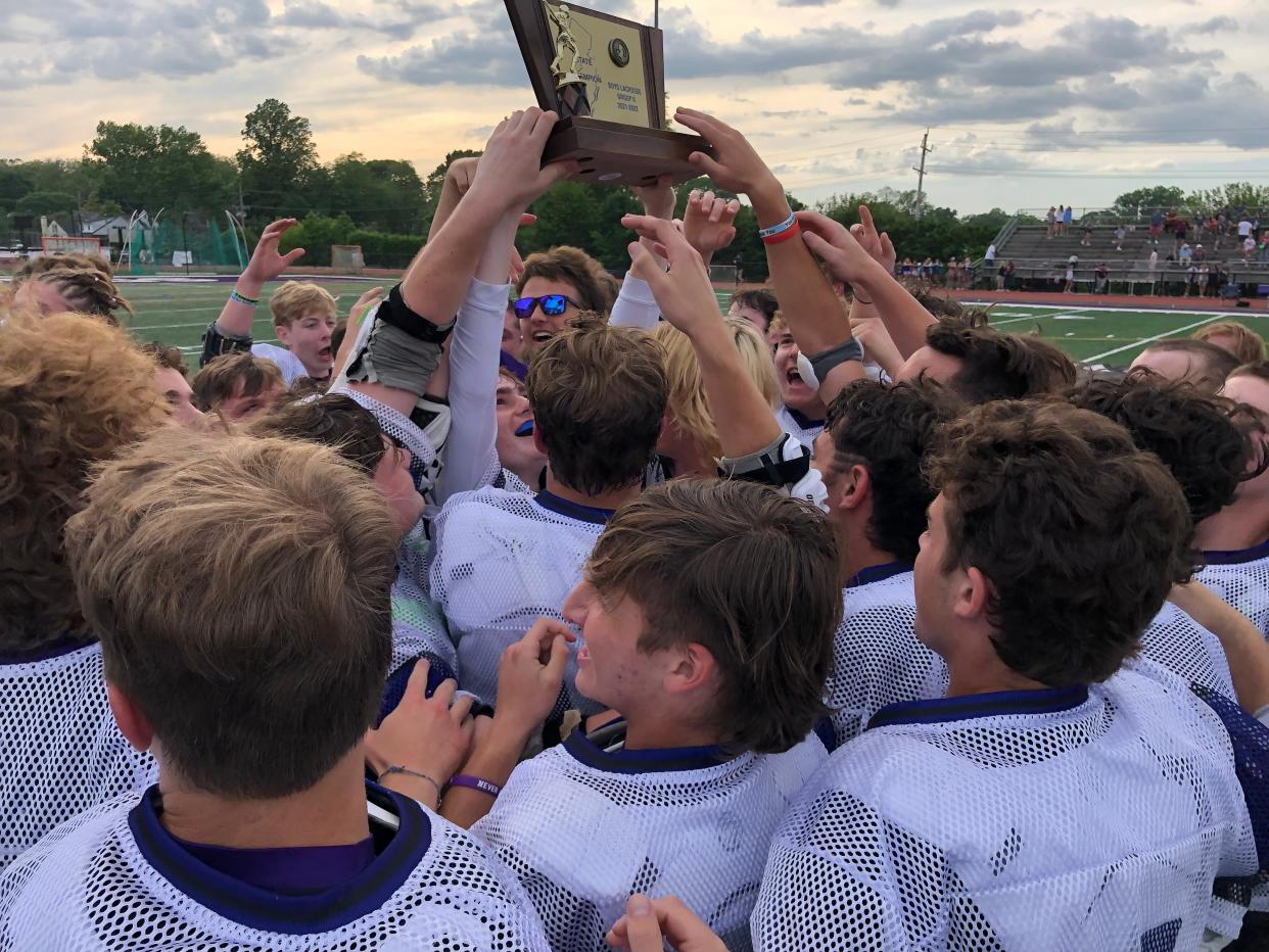 It was celebration time for the Rumson-Fair Haven boys lacrosse team as it defeated Summit, 9-5, to win the NJSIAA Group 2 State Final. Rumson-Fair Haven defeats Summit in the NJSIAA Group 2 State Final on June 3, 2022 at Rumson-Fair Haven Regional High School