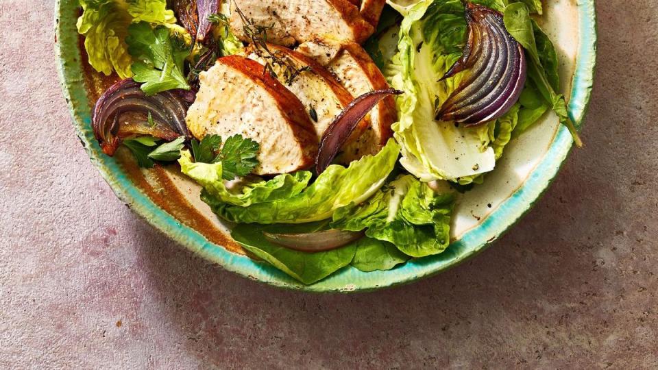 balsamic chicken and onion salad