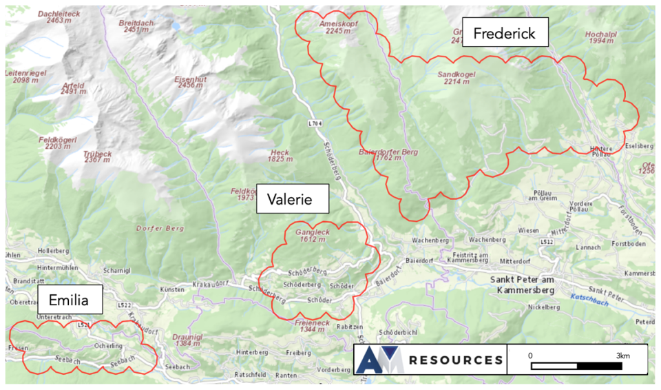 AM Resources Frederick, Valerie and Emilia properties