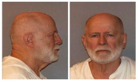 Former mob boss and fugitive James "Whitey" Bulger, who was arrested in Santa Monica, California on June 22, 2011, is seen in a combination of booking mug photos released to Reuters on August 1, 2011. REUTERS/U.S. Marshals Service/U.S. Department of Justice/Handout