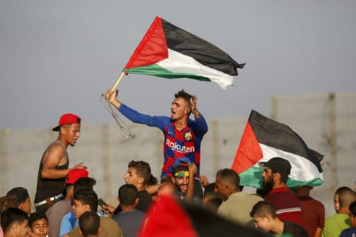 The March of Return protests were launched in March 2018 by Palestinian civilian society groups to protest Israeli's decades-long crippling blockade of the impoverished Gaza Strip