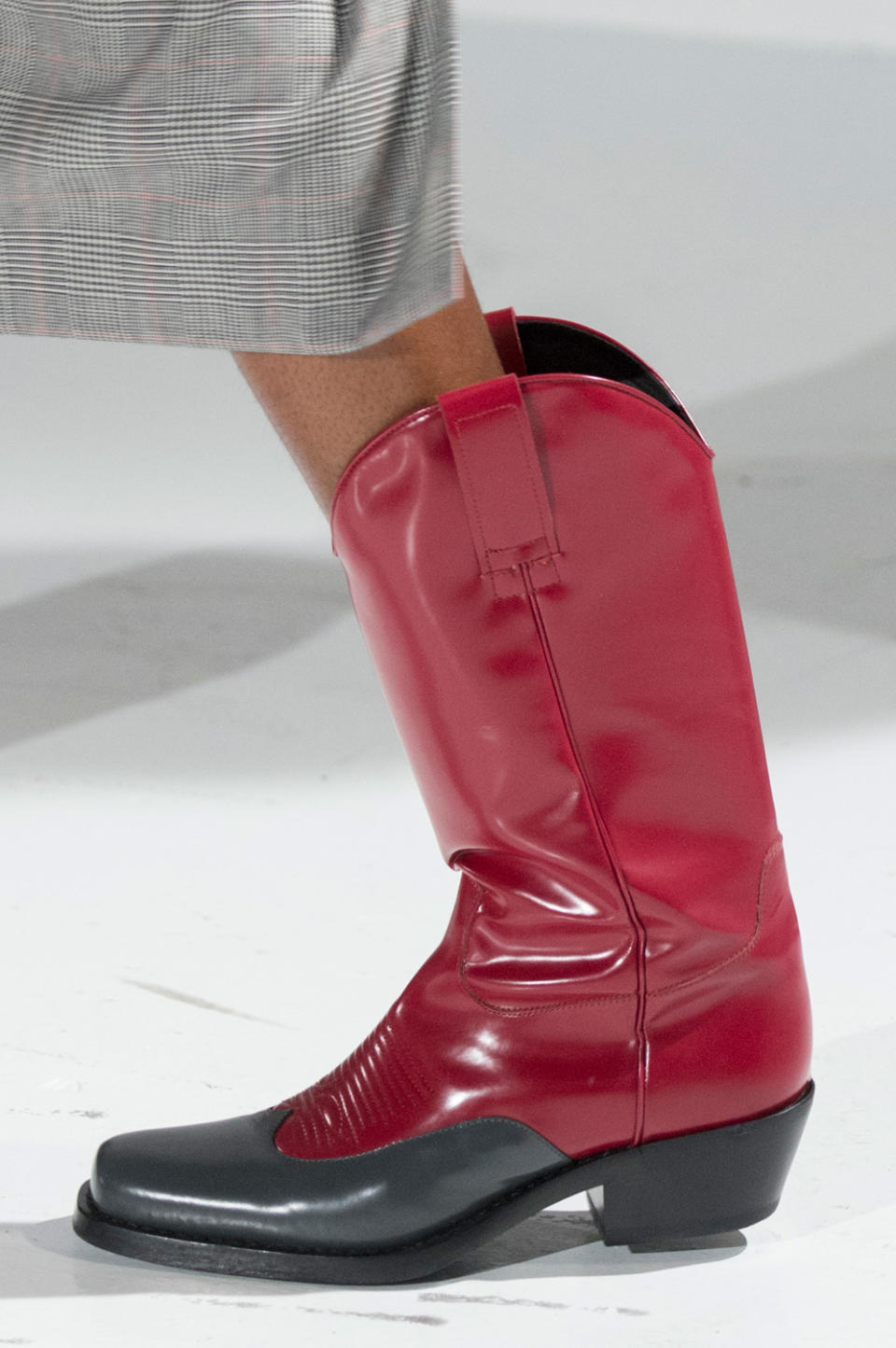 Red and Black Cowboy Boots, Calvin Klein Fall/Winter 2017