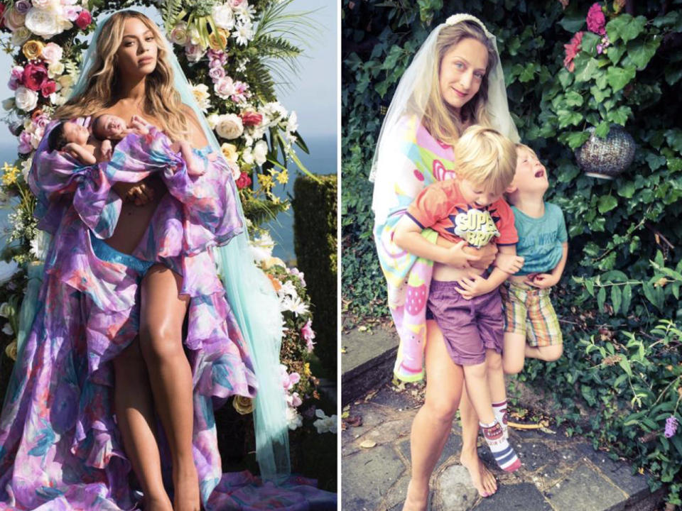 Mütter machen sich über Beyoncés-Zwillingsfoto lustig