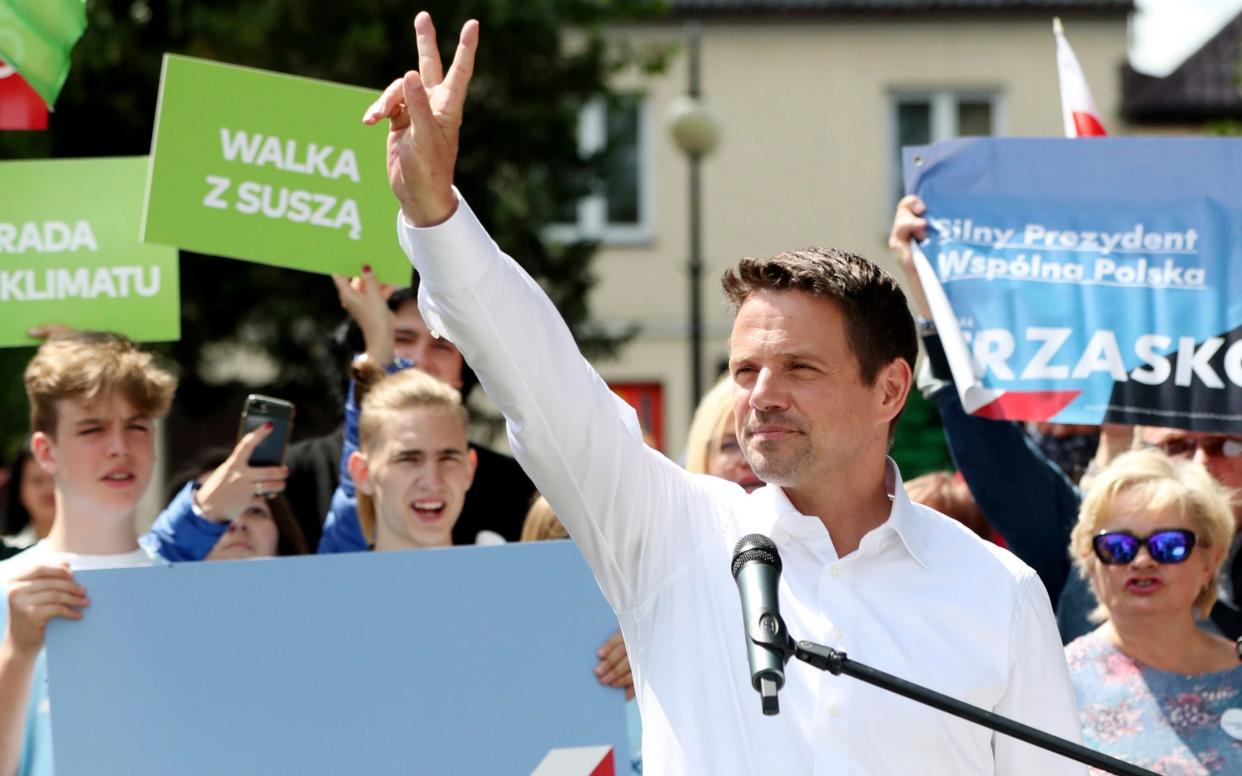 Rafal Trzaskowski, contender in Poland's tight presidential election runoff on Sunday - AP