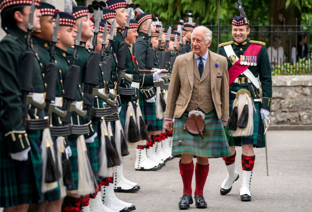 king charles iii receives official welcome at balmoral castle