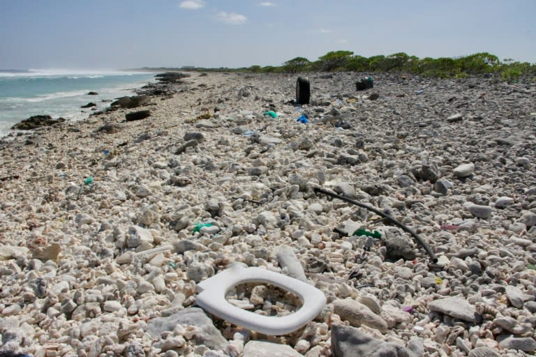 Residents continually comb the beach for waste but more washes up daily, a testament to the amount of manmade rubbish in the ocean