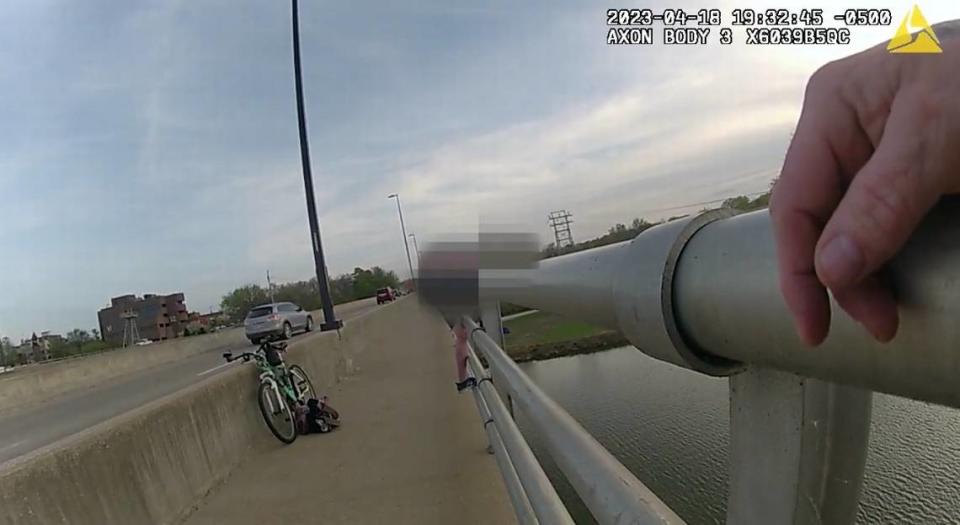 To bring awareness to mental health issues, police in Lawrence, Kansas, released dramatic bodycam video of two officers stopping a man from jumping off a bridge.