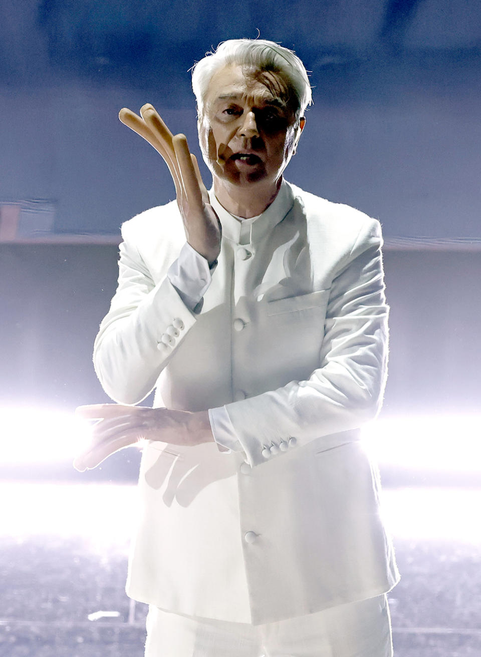 HOLLYWOOD, CALIFORNIA - MARCH 12: David Byrne performs onstage during the 95th Annual Academy Awards at Dolby Theatre on March 12, 2023 in Hollywood, California. (Photo by Kevin Winter/Getty Images)