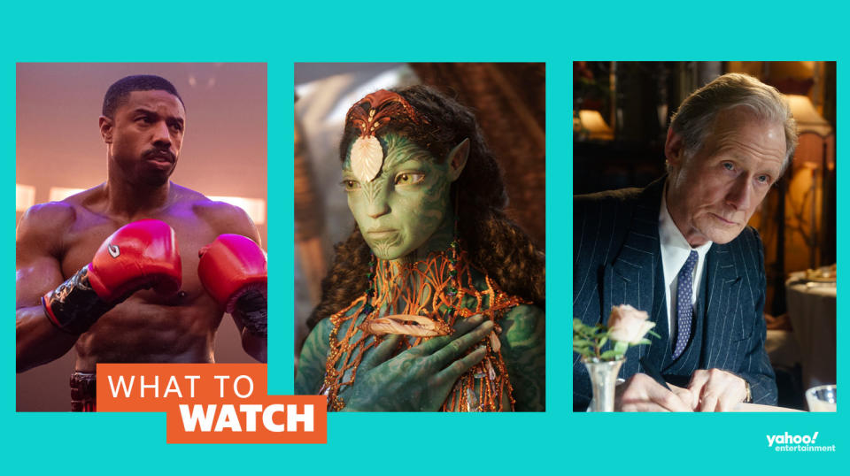 What to Watch: Creed III, Avatar: The Way of Water, and Living are all new to streaming this week. (MGM/20th Century Studios/Lionsgate)