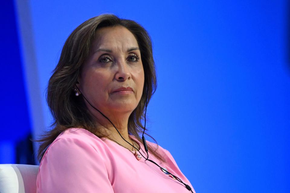 Dina Boluarte, presidenta de Perú. (Photo by ANDREW CABALLERO-REYNOLDS/AFP via Getty Images)