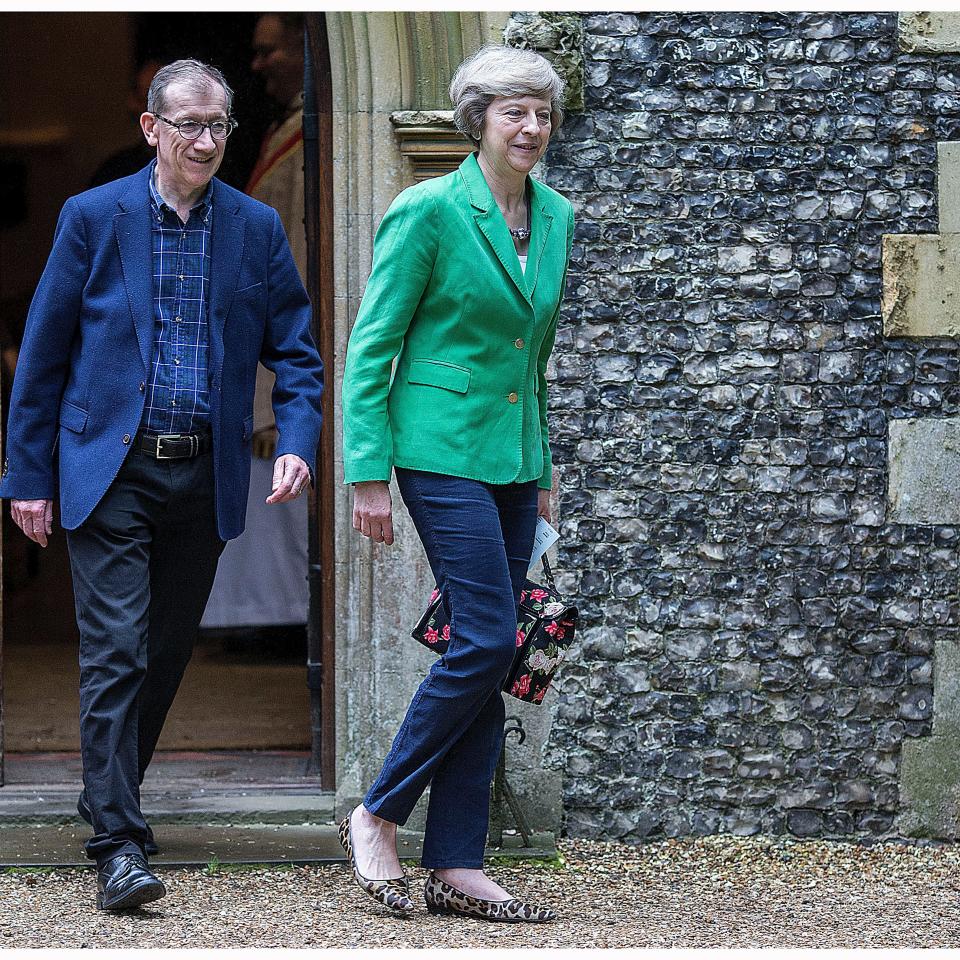 Theresa May attends church with her husband Philip near her Maidenhead Constituency. - Credit: David Hartley /Rupert Hartley