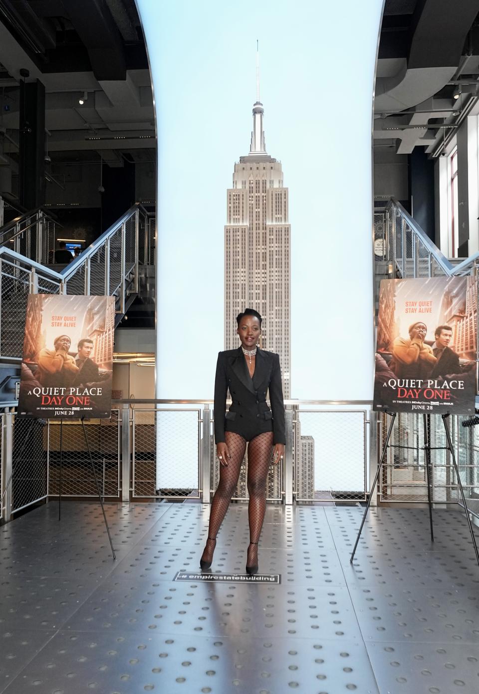 NEW YORK, NEW YORK - JUNE 24: Lupita Nyong'o attends the "A Quiet Place: Day One" cast photo call at The Empire State Building on June 24, 2024, in New York, New York. (Photo by John Nacion/Getty Images)