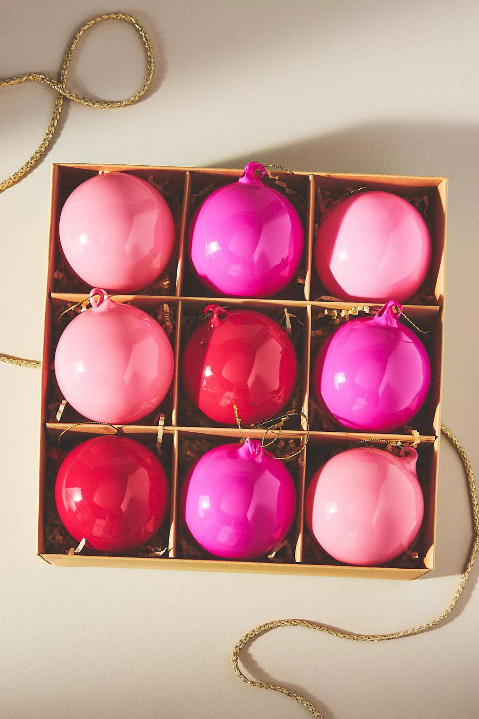 a box of ornaments