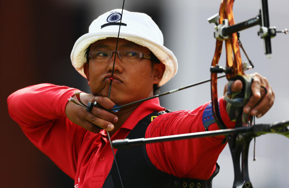 Day 4: Tarundeep Rai of India competes in his Men's Individual Archery 1/16 Eliminations match against Kim Bubmin of Korea during Day 4 of the London 2012 Olympic Games at at Lord's Cricket Ground on July 31, 2012 in London, England. (Getty Images)