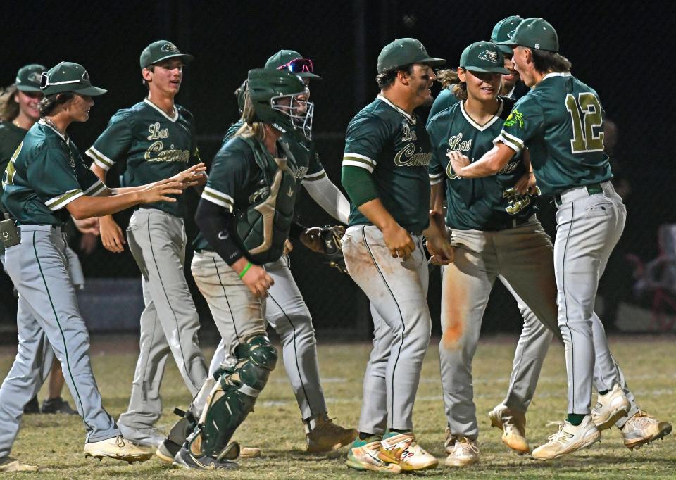 The Island Coast High Gators captured a 3-2 victory over Parrish Community High Bulls in the Class 5A-Region 3 quarterfinals Tuesday night at the Bulls field in Parrish.