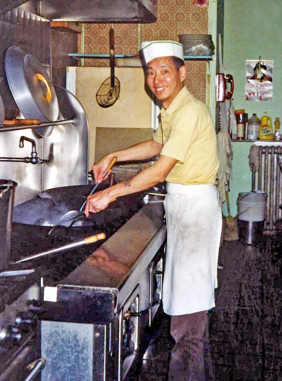 Mabel’s parents owned and operated Chopsticks Restaurant at 5414 W. Center St. in Milwaukee from 1984 to 1994. Her dad, Fung (Tony) Wong, is shown here in the restaurant’s kitchen.