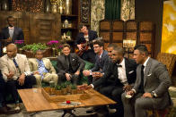 <p>Kenneth, Anthony, Brady, Jonathan, Lucas, Robert, Milton, and Demario, Iggy on ABC’s <i>The Bachelorette</i>. <br>(Photo: Paul Hebert/ABC) </p>