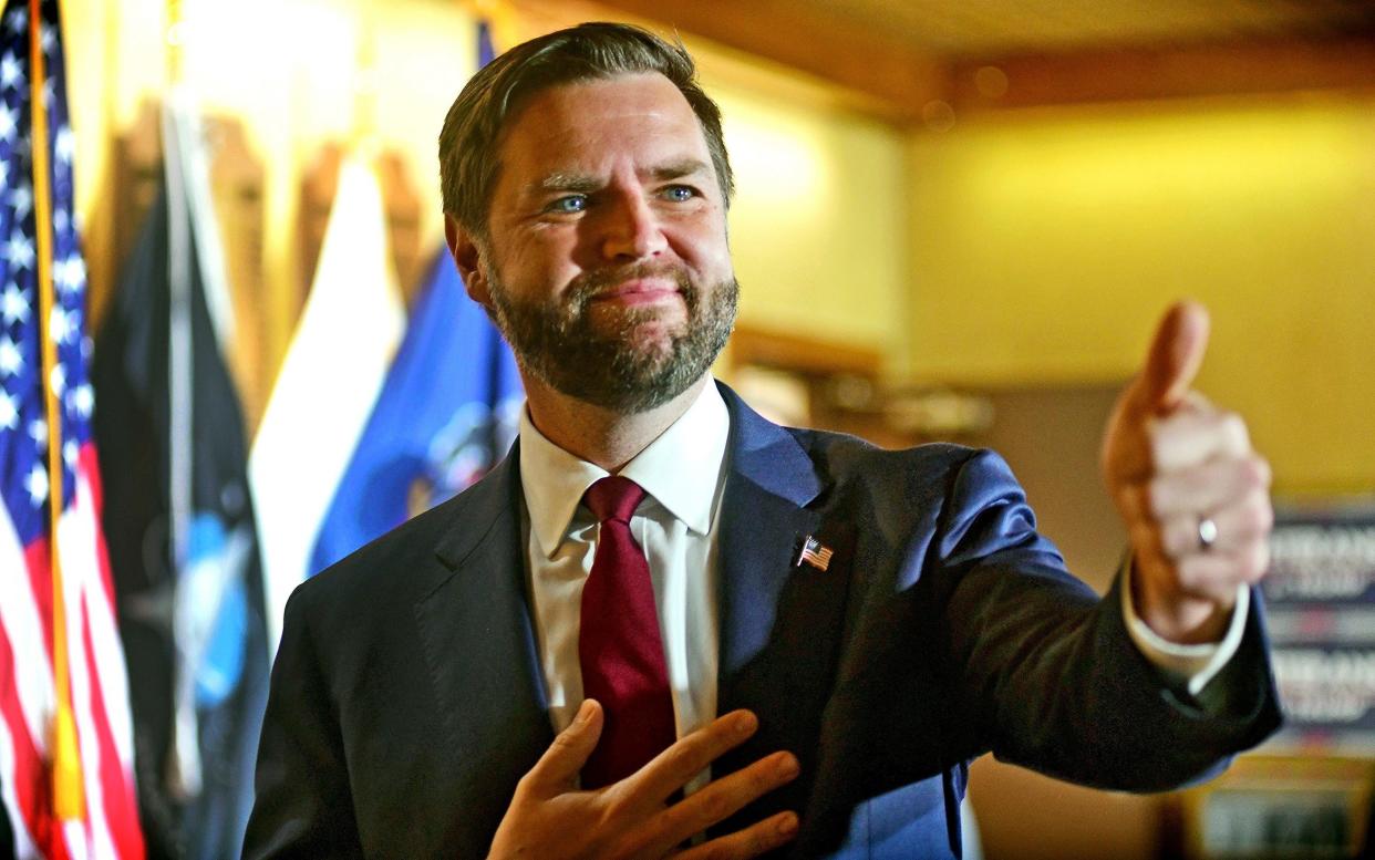 JD Vance at a campaign rally