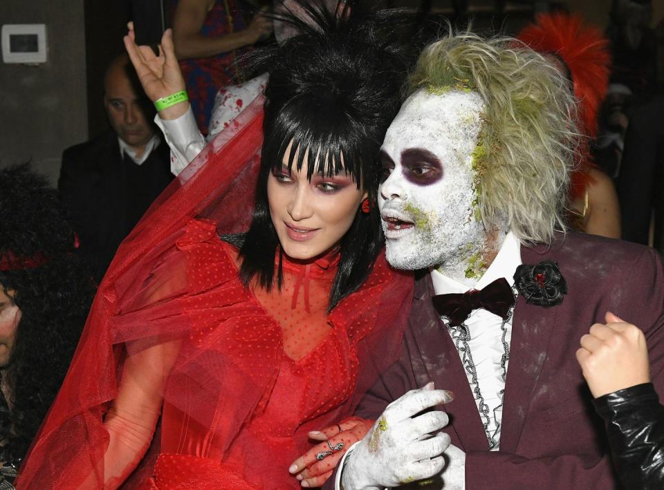 Bella Hadid and The Weeknd as Lydia and Beetlejuice